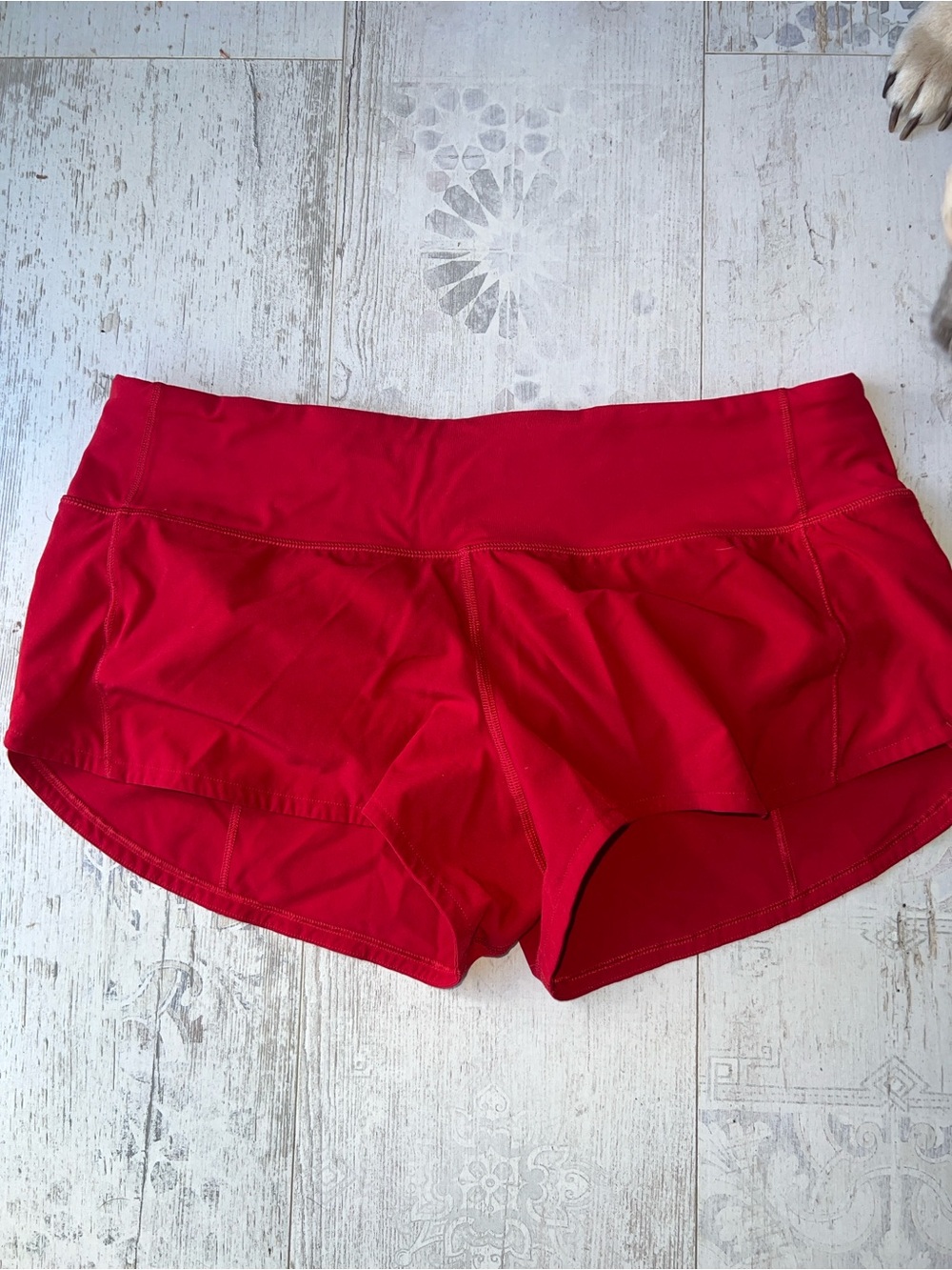 lululemon athletica Women's Red Athletic Running Shorts